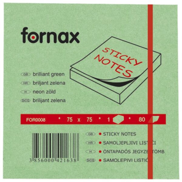 Blok Fornax neon zeleni 75x75