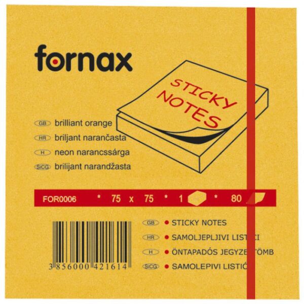 Blok Fornax neon narančasti 75x75
